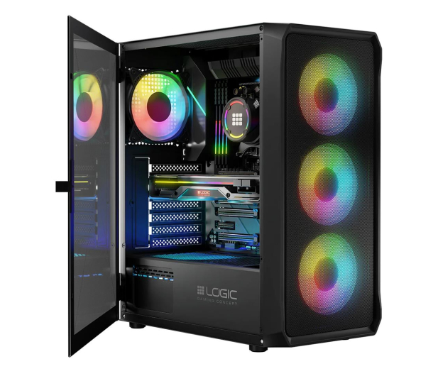 LOGIC CONCEPT Logic Portos ARGB Midi USB 3.0 Czarna AT-PORTOS-10-0000000-0002 - 1172262 - zdjęcie 5